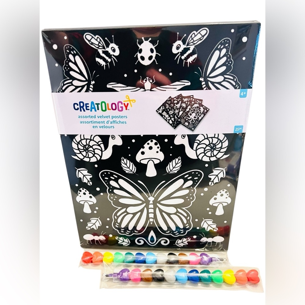 Creatology x Ooly Stackable Crayons & Fuzzy Poster Assortment Set